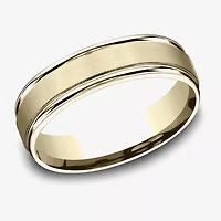 Mens 10K White Gold 6mm Band