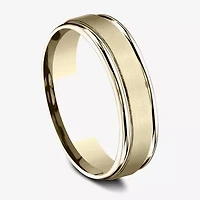 Mens 10K White Gold 6mm Band