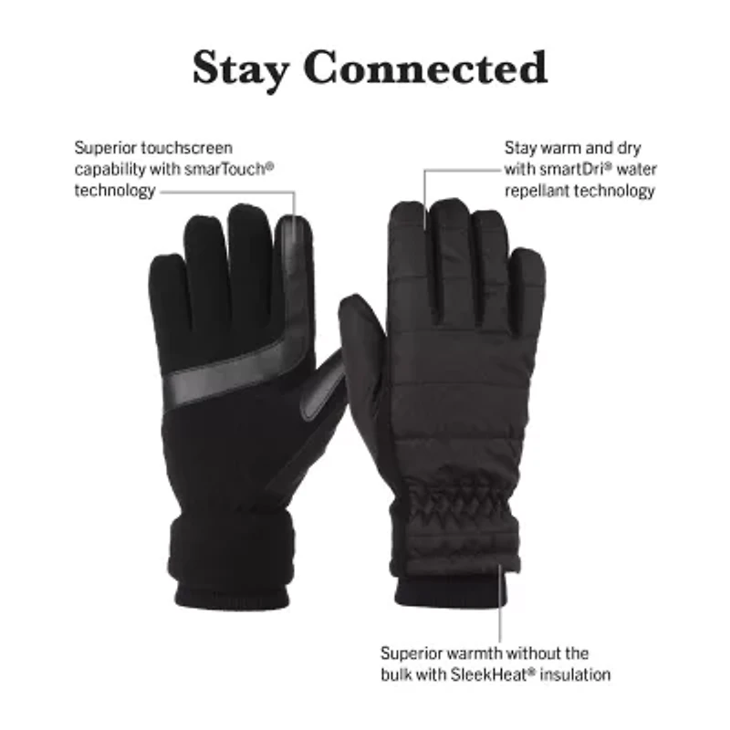 Isotoner Iridescent Sleekheat Touch Screen Enabled Gloves
