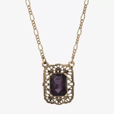 1928 Womens Alloy 16 Inch Pendant Necklace