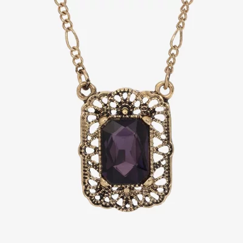 1928 Womens Alloy 16 Inch Pendant Necklace