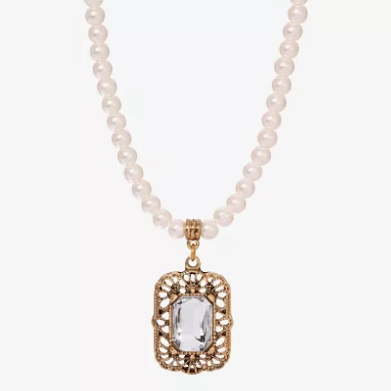 1928 Womens Alloy 15 Inch Pendant Necklace