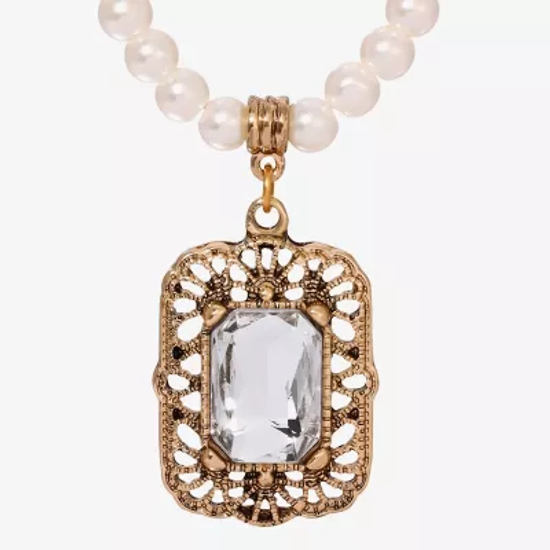 1928 Womens Alloy 15 Inch Pendant Necklace