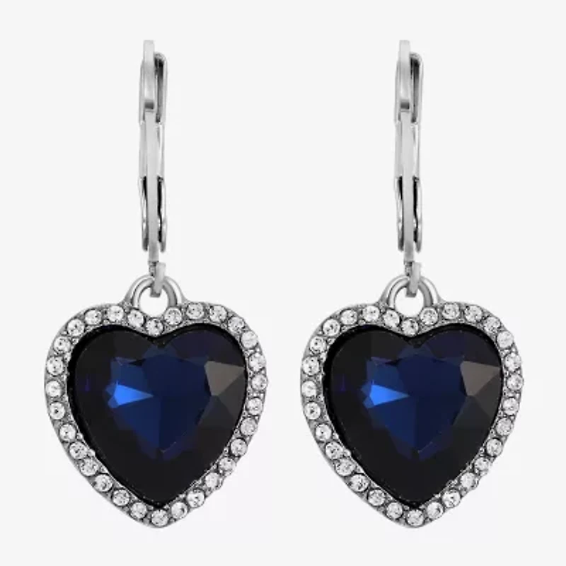 1928 Womens Heart Drop Earrings