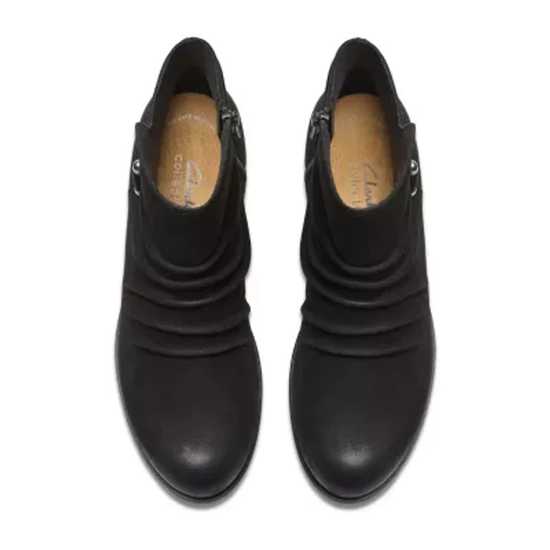 Clarks Womens Charlten Rosa Stacked Heel Chelsea Boots