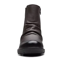 Clarks Womens Hearth Rose Block Heel Chelsea Boots