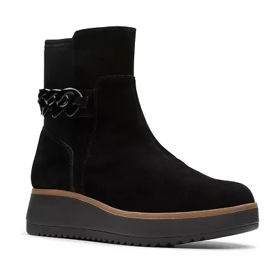 Clarks Womens Zylah Rose Wedge Ankle Boots