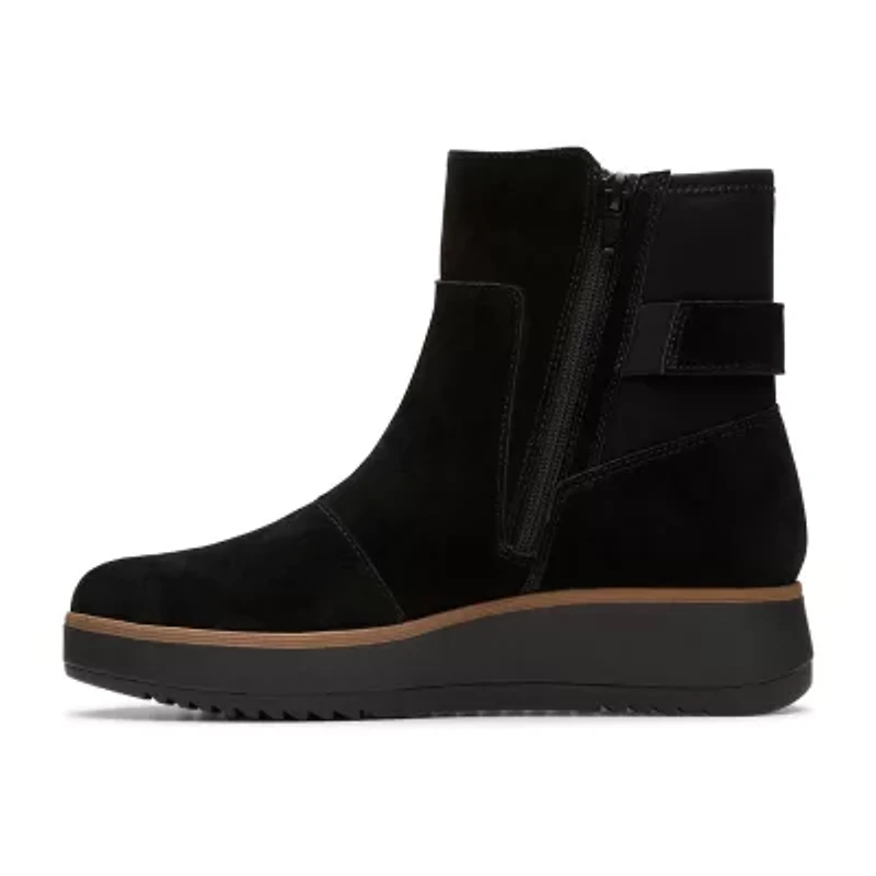 Clarks Womens Zylah Rose Wedge Ankle Boots