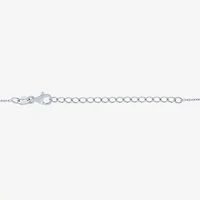 Womens White Mother Of Pearl Sterling Silver Heart 16 Inch Pendant Necklace