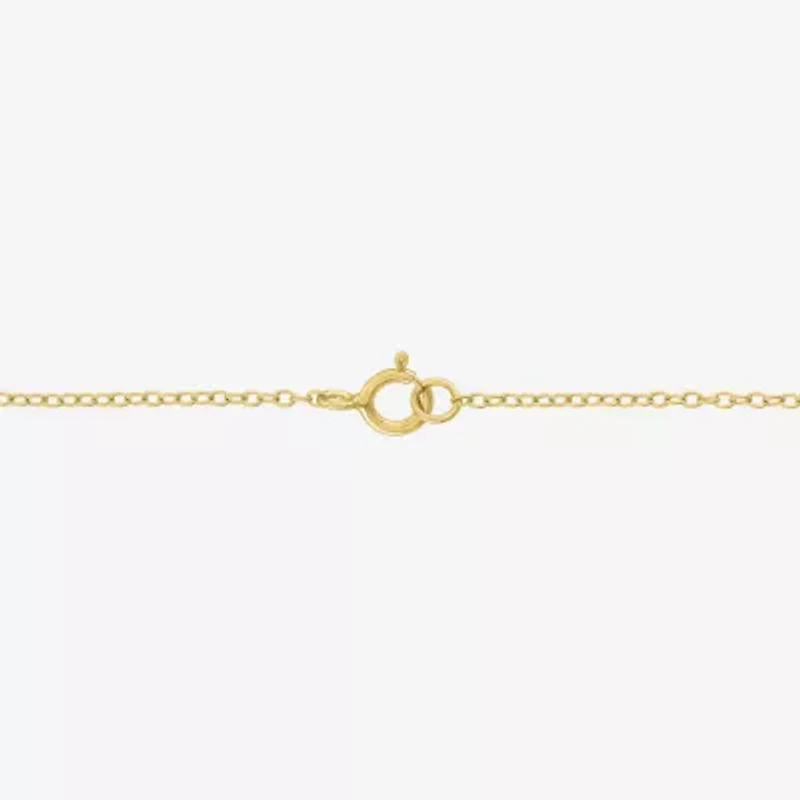 Womens White Mother Of Pearl 14K Gold Over Silver Butterfly 16 Inch Pendant Necklace