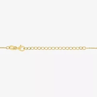 Zodiac Womens Lab Created White Sapphire 14K Gold Over Silver Round Pendant Necklace