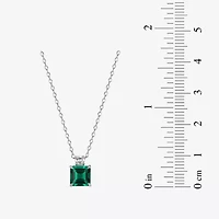 Womens Gemstone Sterling Silver Pendant Necklace