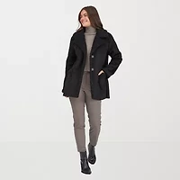 Frye and Co. Womens Faux Shearling Midweight Coat