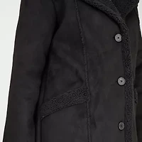 Frye and Co. Womens Faux Shearling Midweight Coat