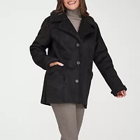 Frye and Co. Womens Faux Shearling Midweight Coat