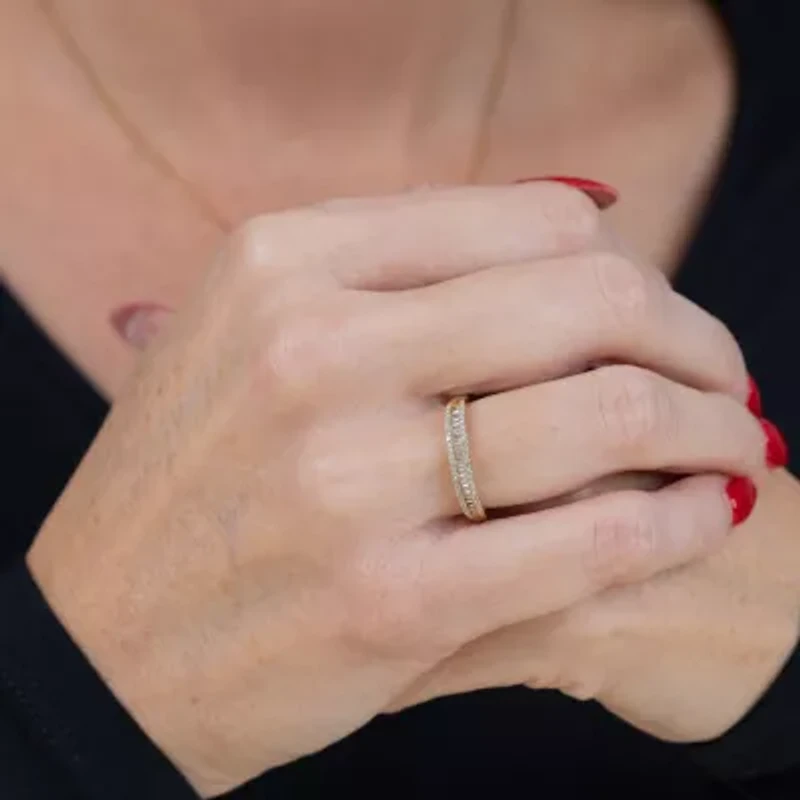 2MM 1/4 CT.T.W. Natural Diamond 10K Gold Anniversary Wedding Band