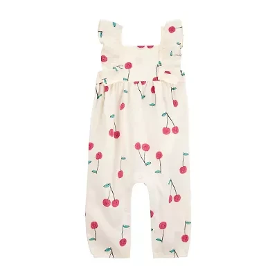 Carter's Baby Girls Square Neck Sleeveless Jumpsuit