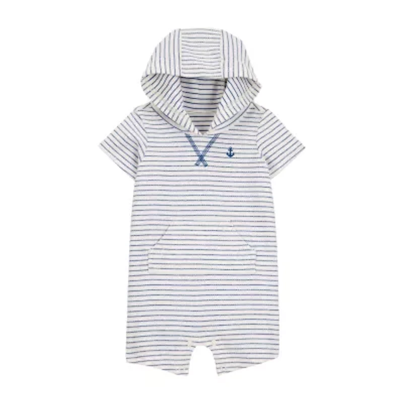Carter's Baby Boys Short Sleeve Striped Romper