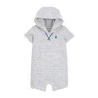 Carter's Baby Boys Short Sleeve Striped Romper