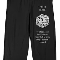 Dungeons And Dragons Mens Fleece 1 Pair Pajama Pants