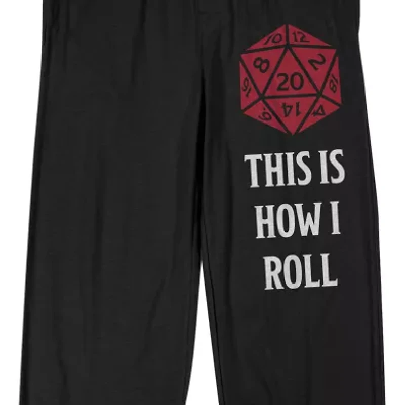 Dungeons And Dragons Mens Fleece 1 Pair Pajama Pants