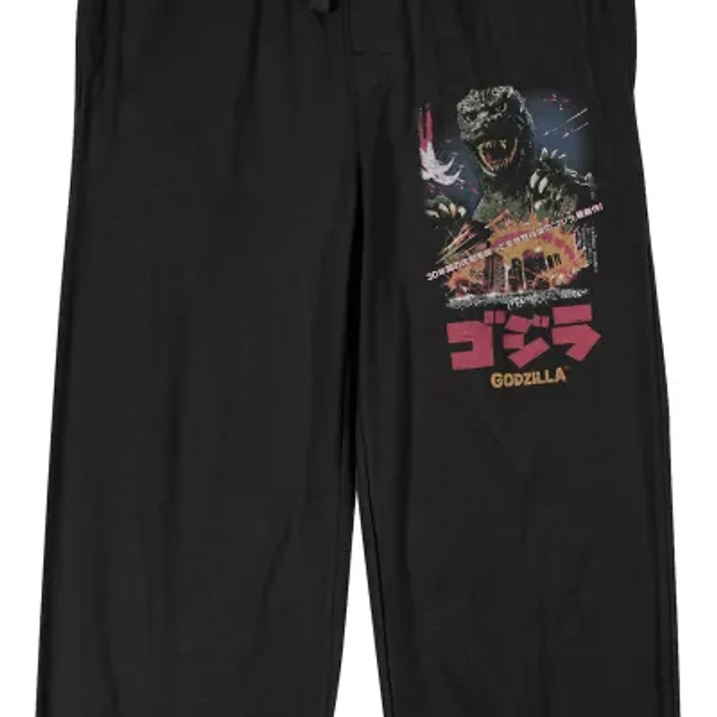 Godzilla Mens Fleece 1 Pair Pajama Pants