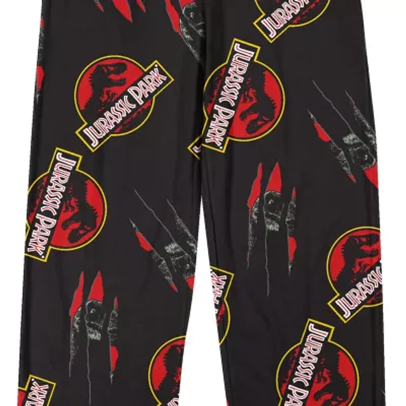 Jurassic Park Mens Fleece 1 Pair Pajama Pants