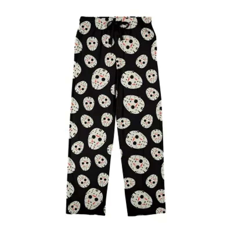 Friday The 13th Jason Mask Mens Fleece 1 Pair Pajama Pants