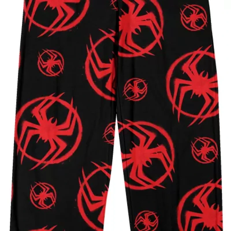 Spider-Man Miles Morales Mens Fleece 1 Pair Pajama Pants