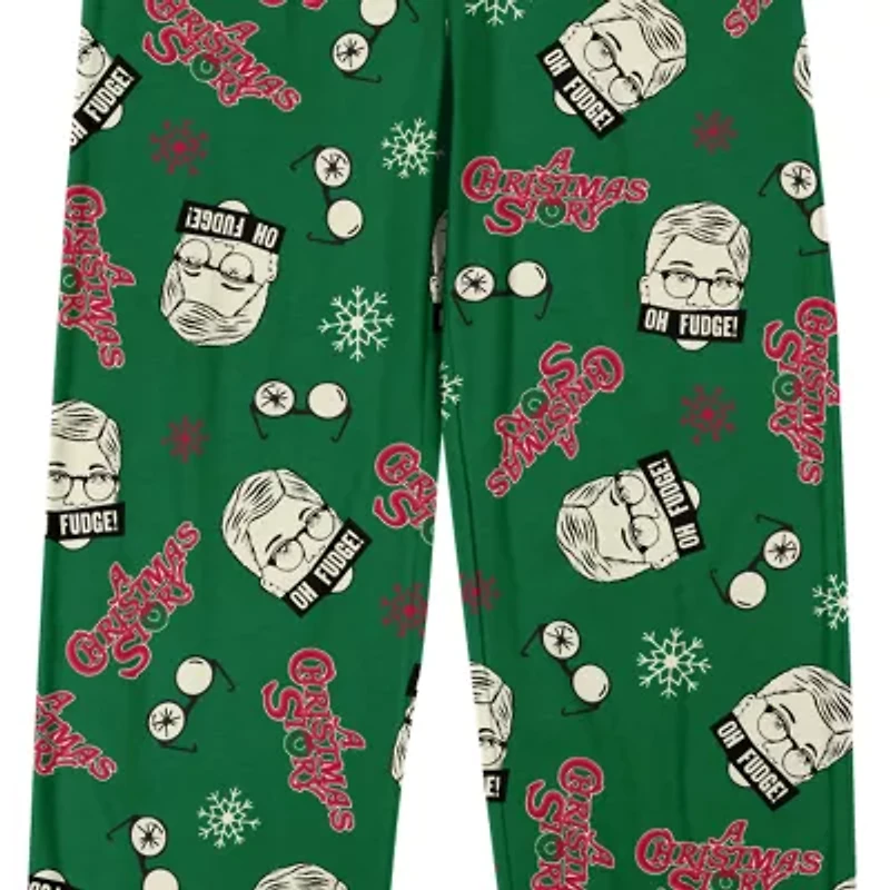 Christmas Story Mens Fleece 1 Pair Pajama Pants