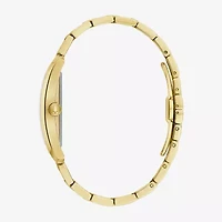 Bulova Our Lady Of Guadalupe / Nuestra Señora De Guadalupe Mens Diamond Accent Gold Tone Stainless Steel Bracelet Watch 97d137