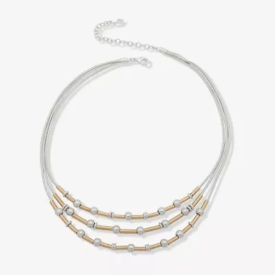 a.n.a Two Tone Womens Inch Strand Necklace