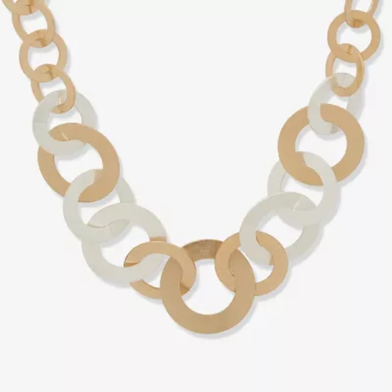 a.n.a Two Tone Womens 16 Inch Collar Necklace