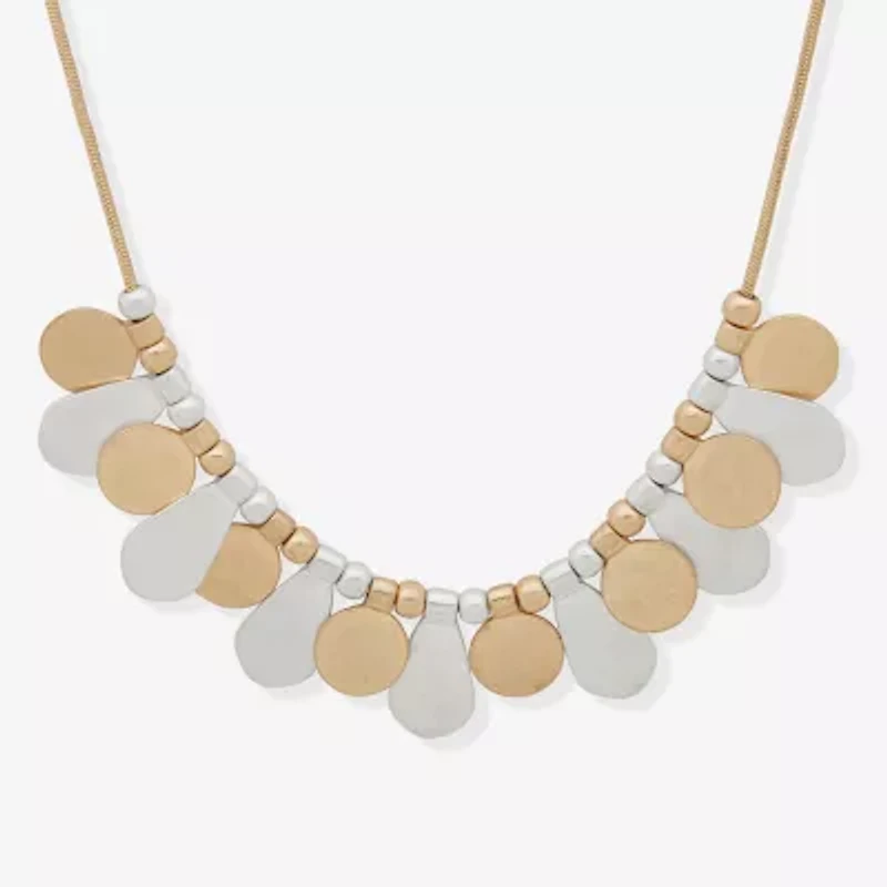 a.n.a Two Tone Womens 16 Inch Collar Necklace