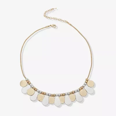 a.n.a Two Tone Womens 16 Inch Collar Necklace
