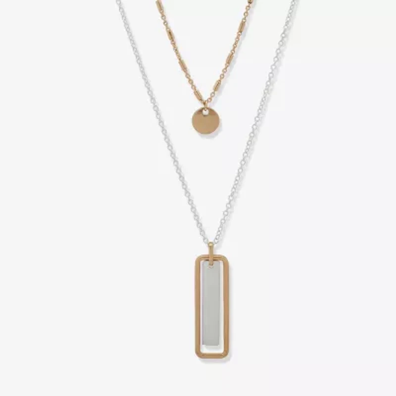 a.n.a Two Tone Womens 20 Inch Strand Necklace