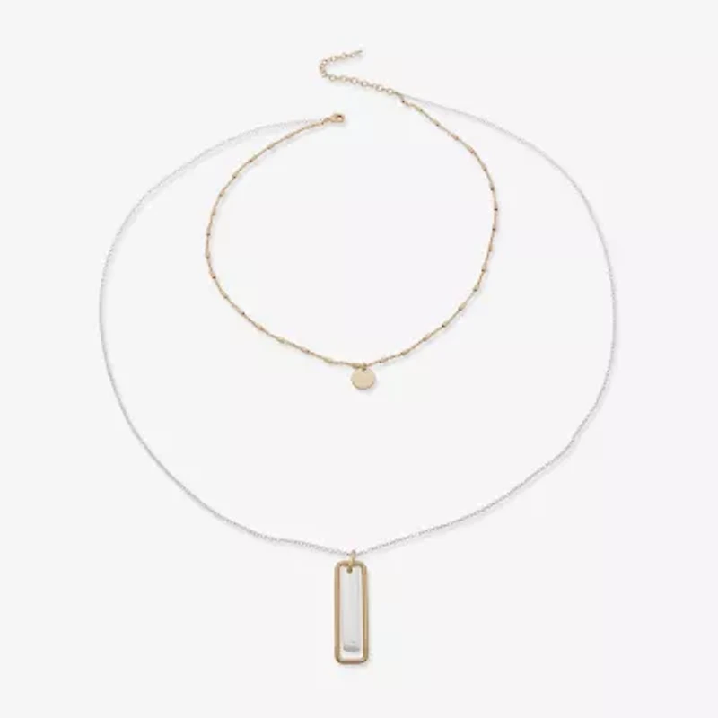 a.n.a Two Tone Womens 20 Inch Strand Necklace