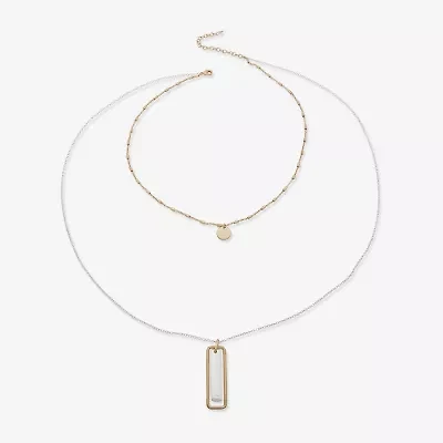 a.n.a Two Tone Womens 20 Inch Strand Necklace