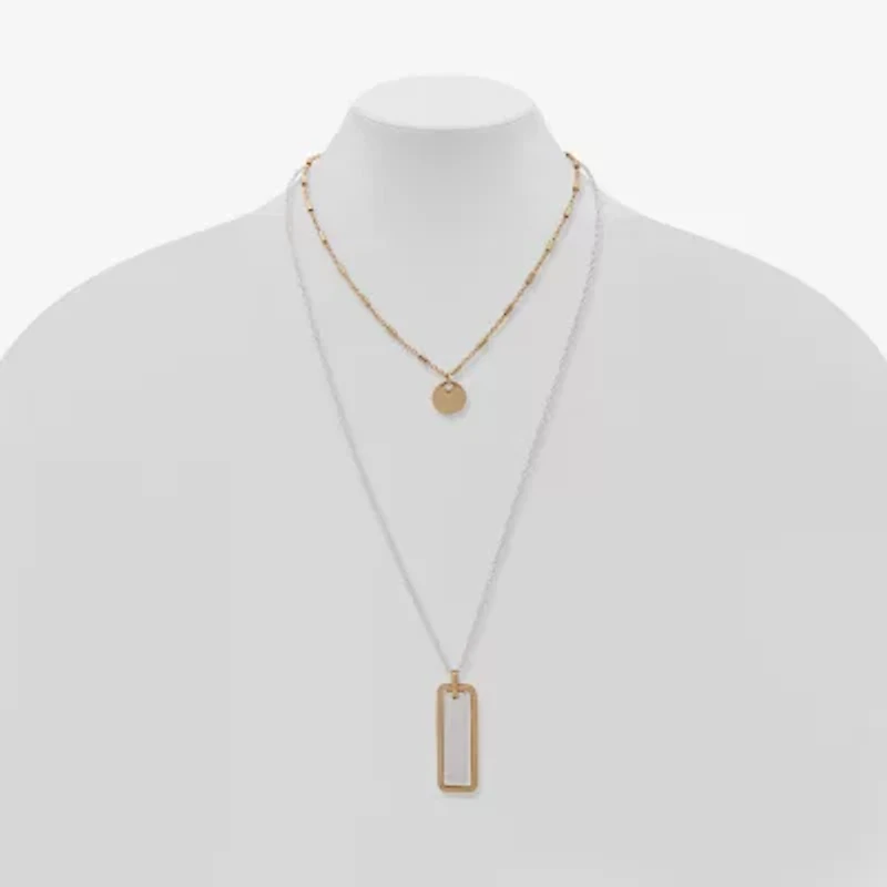 a.n.a Two Tone Womens 20 Inch Strand Necklace