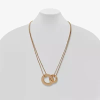 a.n.a Two Tone Womens Surgical Steel 16 Inch Y Necklace