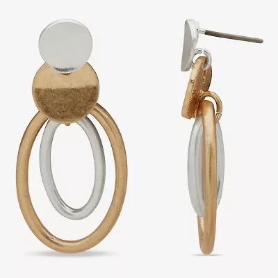 a.n.a Two Tone Womens Drop Earrings