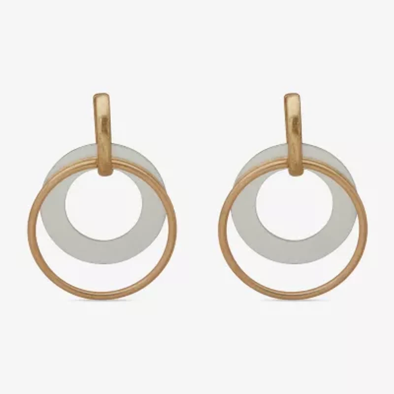 a.n.a Two Tone Womens Drop Earrings