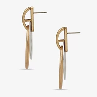 a.n.a Two Tone Womens Drop Earrings