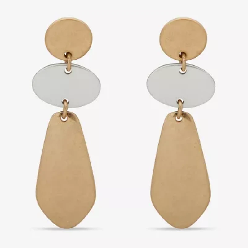 a.n.a Two Tone Womens Drop Earrings