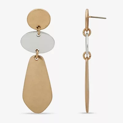 a.n.a Two Tone Womens Drop Earrings