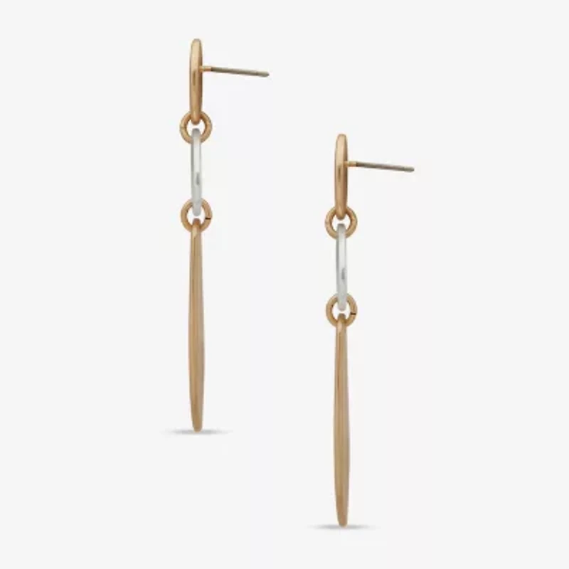 a.n.a Two Tone Womens Drop Earrings