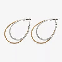 a.n.a Two Tone Womens 58.8mm Hoop Earrings
