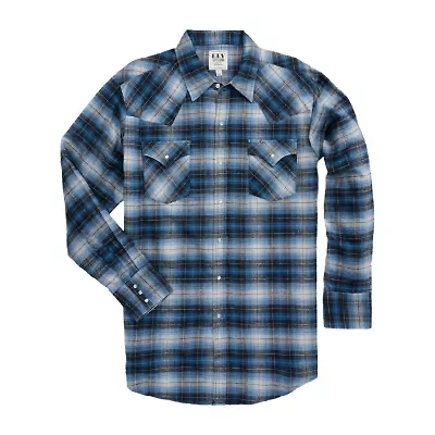 Ely Cattleman Unlined Mens Long Sleeve Classic Fit Flannel Shirt