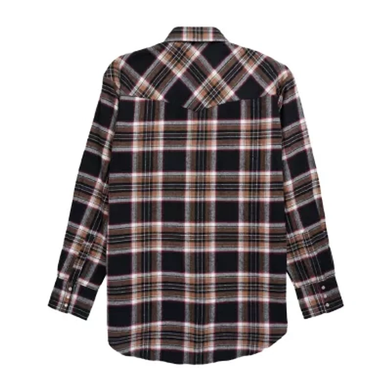 Ely Cattleman Brawny Mens Long Sleeve Classic Fit Flannel Shirt
