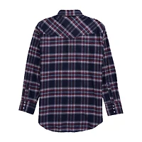 Ely Cattleman Unlined Mens Long Sleeve Classic Fit Tall Flannel Shirt